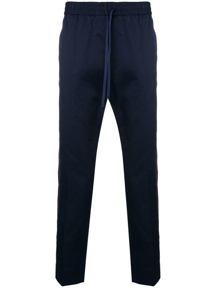 Gucci Web Detail Trousers - Blue