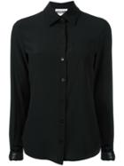 Moschino Buckle Cuff Blouse, Women's, Size: 44, Black, Silk/polyester/polyurethane