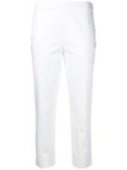 Moschino Cropped Tailored Trousers - White