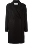 Harris Wharf London Oversize Collar Coat, Women's, Size: Small, Black, Virgin Wool