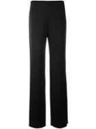 Armani Collezioni Wide-leg Trousers, Women's, Size: 40, Black, Polyester