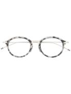 Thom Browne Eyewear Marble Effect Round Glasses - Grey