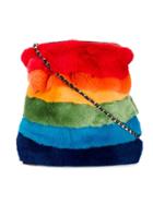 Les Petits Joueurs Trilly Rainbow Fur Shoulder Bag - Multicolour