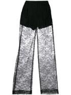 Givenchy Lace Flared Trousers - Black