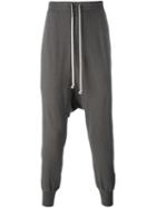 Rick Owens Drkshdw 'prisoner' Drop-crotch Trousers, Men's, Size: Medium, Grey, Cotton