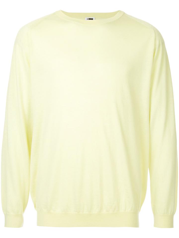 H Beauty & Youth Round Neck Jumper - Yellow & Orange
