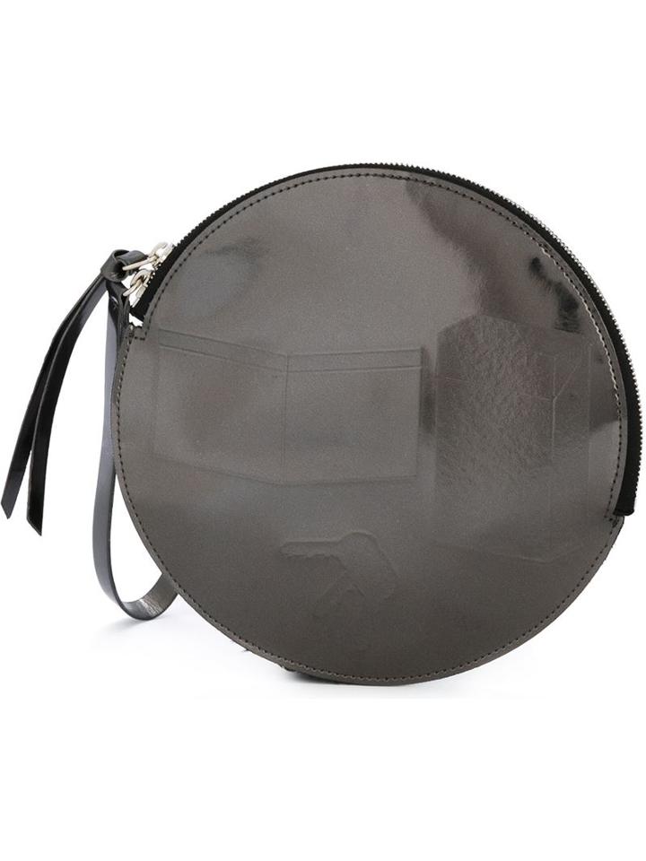 Mm6 Maison Margiela Metallic (grey) Round Clutch, Women's