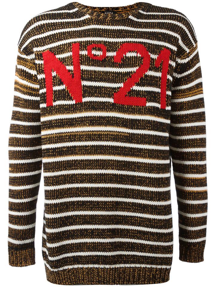 No21 - Logo Jumper - Men - Cotton - Xs, Black, Cotton