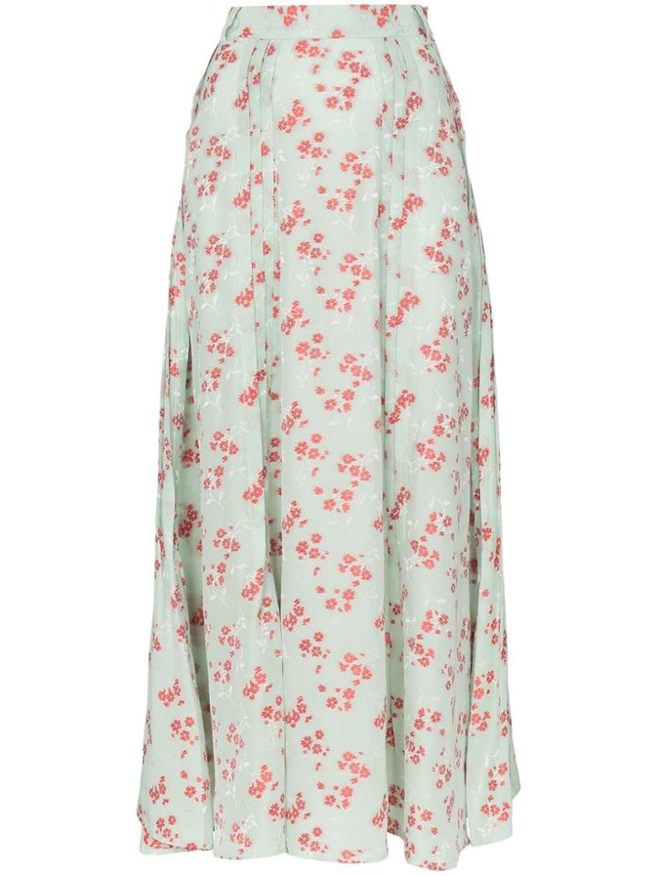 N Duo Hamptons Floral Print Maxi Skirt - Green