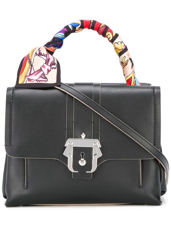 Paula Cademartori Petite Faye Tote Bag, Women's, Black, Calf Leather/metal/silk