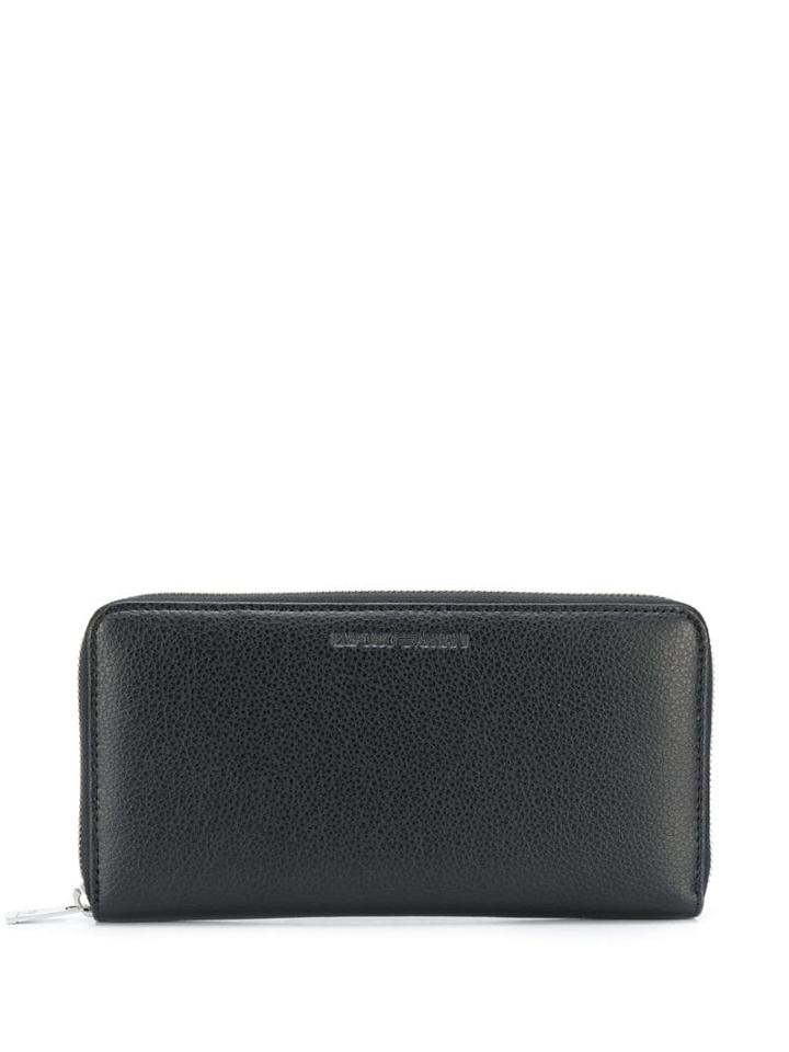 Emporio Armani Continental Zip-around Wallet - Black