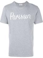 Maison Kitsuné 'parisien' T-shirt, Men's, Size: Large, Grey, Cotton