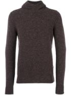 Roberto Collina Knitted Hoodie, Men's, Size: 52, Brown, Polyamide/spandex/elastane/alpaca/merino
