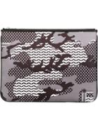 Neil Barrett Patterned Camouflage Clutch
