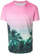 Orlebar Brown Palm Tree Print T-shirt - Pink & Purple