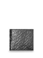 Burberry Monogram Leather International Bifold Coin Wallet - Black