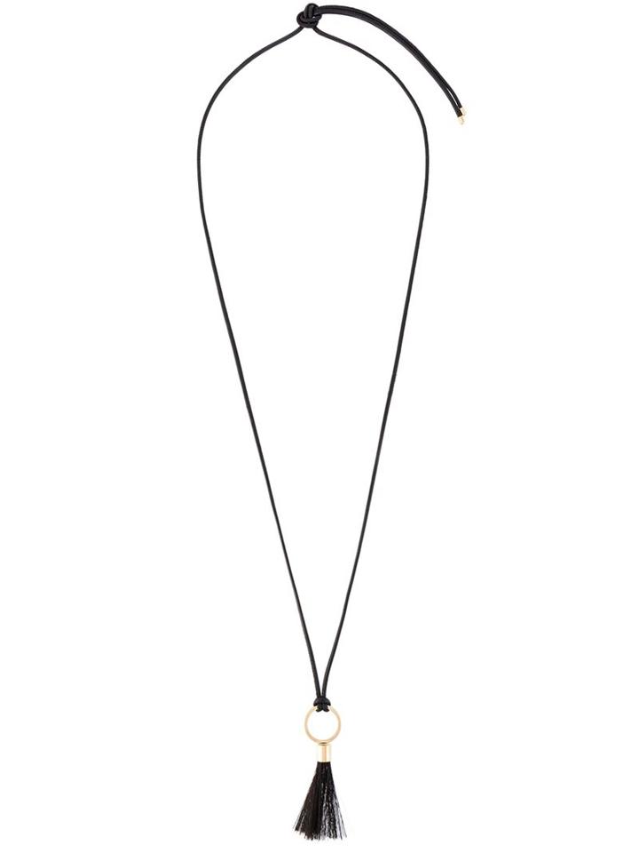 Isabel Marant Hoop Tassel Necklace, Women's, Black