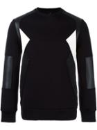 Neil Barrett Colour Block Sweatshirt, Men's, Size: Medium, Black, Cotton/polyamide/polyurethane/viscose