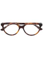 Gucci Eyewear Cat Eye Frame Glasses - Brown