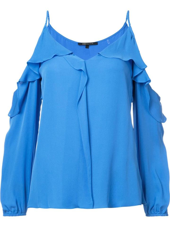 Kobi Halperin Cold-shoulder Blouse - Blue