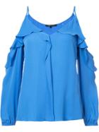 Kobi Halperin Cold-shoulder Blouse - Blue