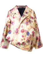 Comme Des Garçons Floral Print Oversized Jacket, Women's, Size: Xs, Yellow/orange, Polyester