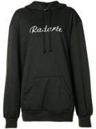 Rodarte - Logo Hoodie - Women - Cotton/polyester - M, Black, Cotton/polyester
