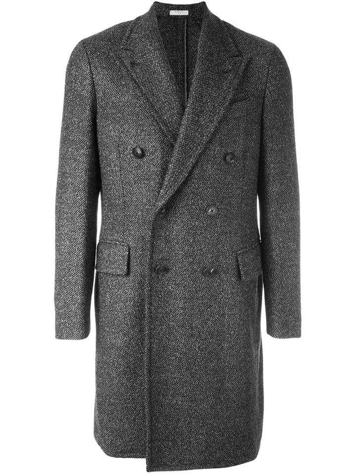 Boglioli Double-breasted Coat, Men's, Size: 50, Grey, Acrylic/polyamide/polyester/virgin Wool