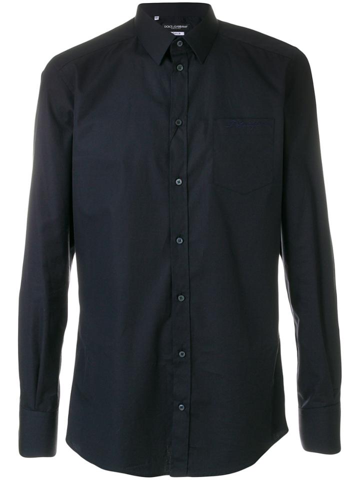 Dolce & Gabbana Curved Hem Shirt - Blue