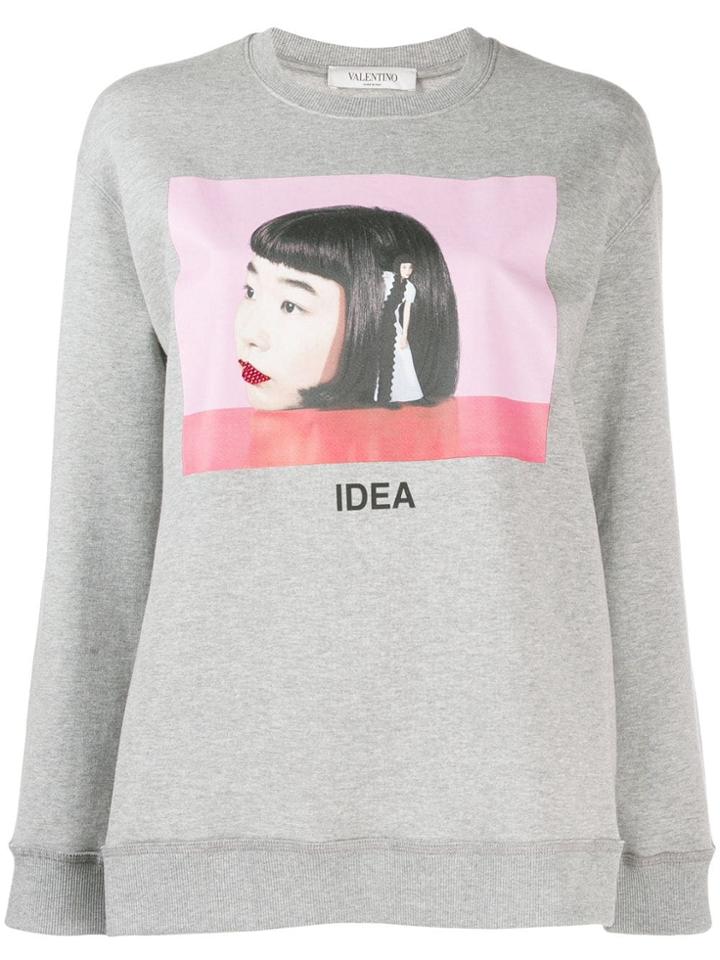 Valentino Izumi Miyazaki Print Sweatshirt - Grey