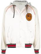 Gucci Lyre Patch Bomber Jacket - Silver