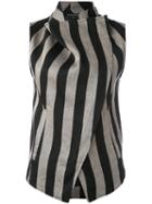 Ann Demeulemeester - Printed Wrap Jacket - Women - Cotton/linen/flax/polyester - 36, Black, Cotton/linen/flax/polyester