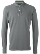 Eleventy Long-sleeve Polo Shirt, Men's, Size: Xl, Green, Cotton