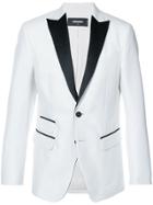 Dsquared2 Contrast Fitted Blazer - White