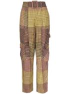 Rosie Assoulin Patchwork Check Cargo Trousers - Multicolour