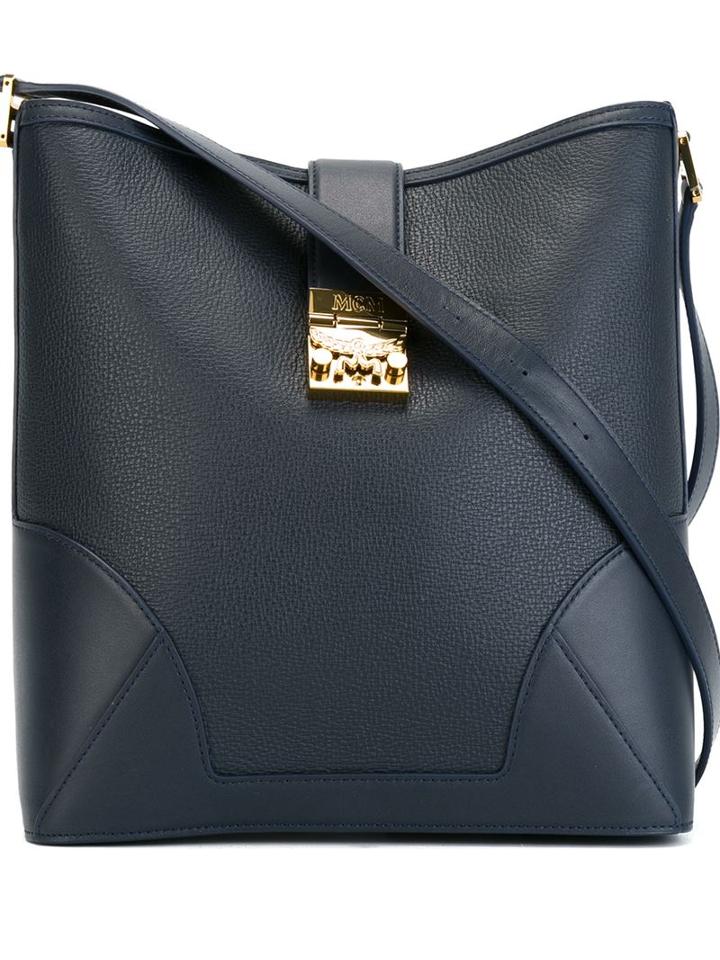 Mcm 'claudia' Shoulder Bag, Women's, Blue