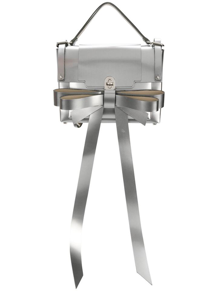 Niels Peeraer Bow Embellished Shoulder Bag - Grey
