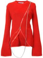 Givenchy Asymmetric Sweater - Red