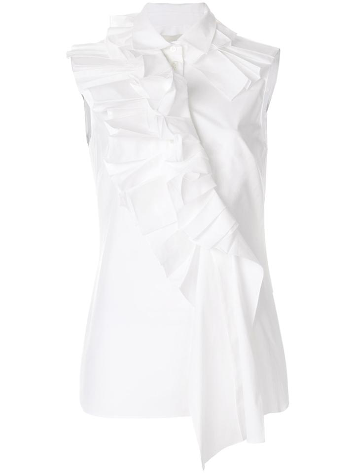 Monse Sleeveless Ruffle Shirt - White