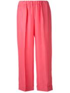 P.a.r.o.s.h. - Siaxy Trousers - Women - Silk - Xs, Pink/purple, Silk
