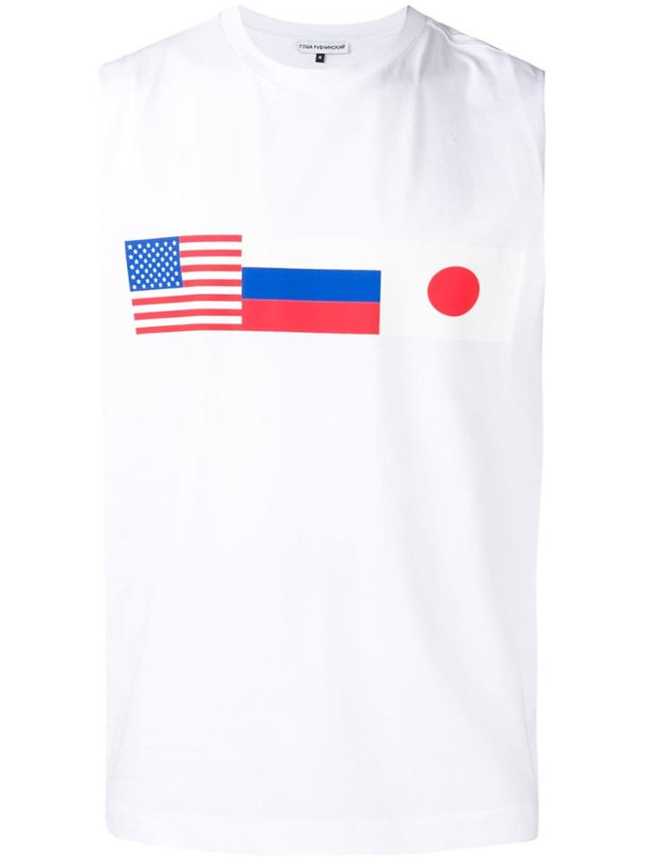 Gosha Rubchinskiy Flag Print Vest - White
