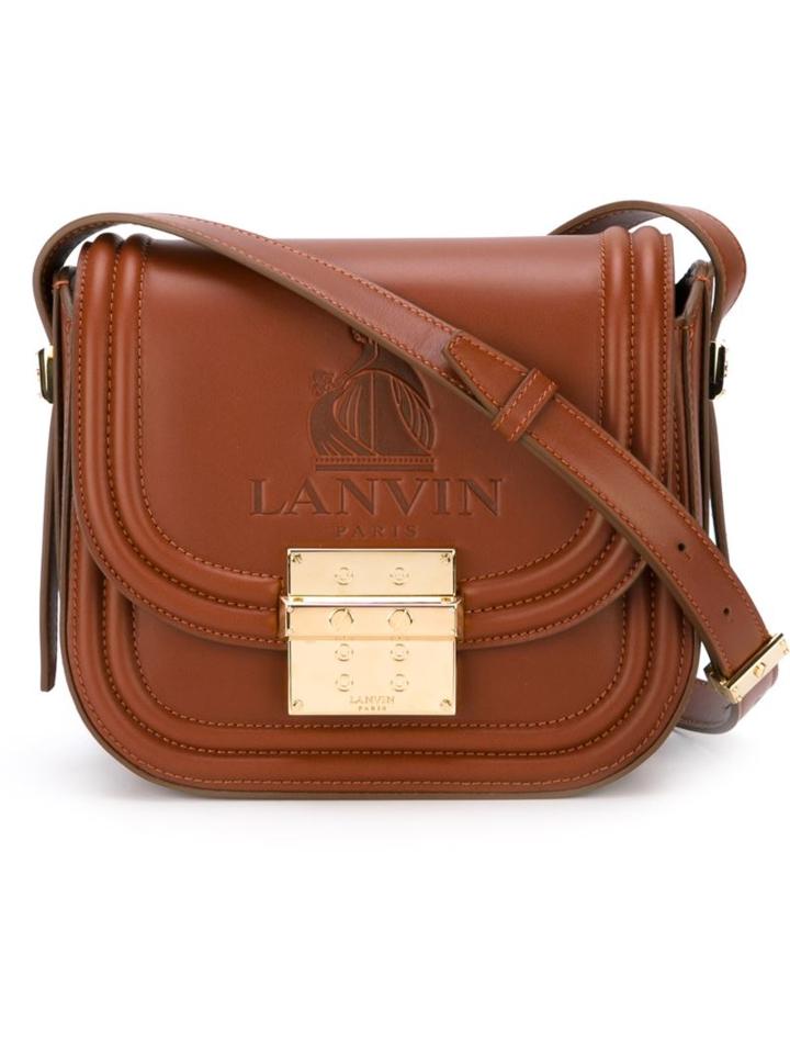 Lanvin Nomad Crossbody Bag, Women's, Brown, Bos Taurus/polyester/cotton