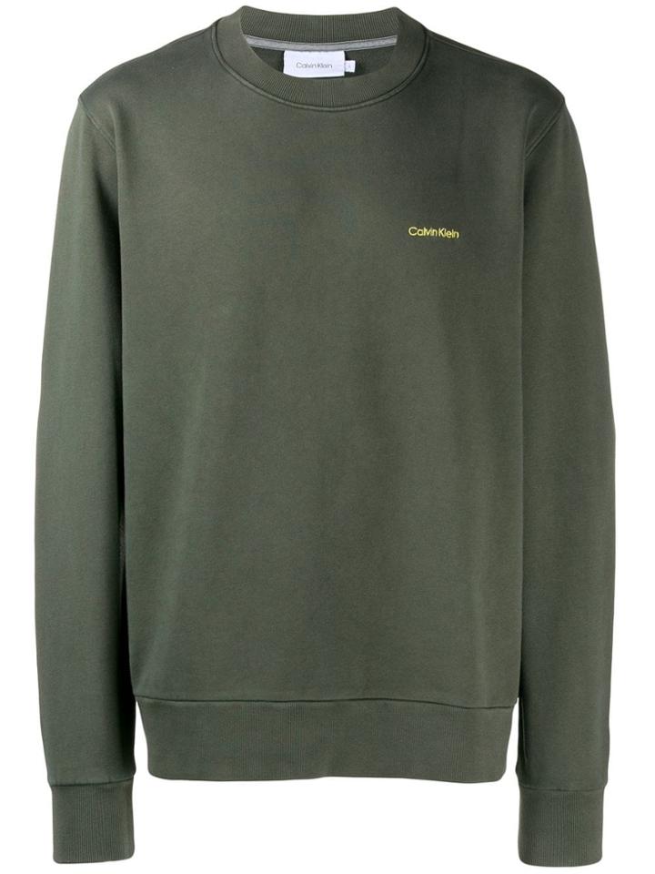 Calvin Klein Embroidered Logo Sweatshirt - Green