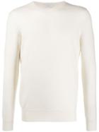 Boglioli Sweater R-neck Cashmere Lightweight - White