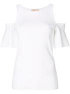 Michael Michael Kors Fitted Style Top - White