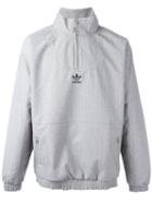 Adidas Originals Zipped Collar Thermal Sweatshirt, Men's, Size: Large, Grey, Polyester/thermoplastic Polyurethane (tpu)