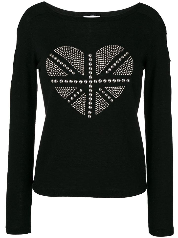 Twin-set - Cut-out Stud Jumper - Women - Wool/polyamide/acrylic - M, Black, Wool/polyamide/acrylic
