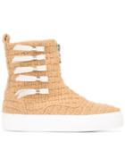 Joshua Sanders Knitted Zip Boots - Nude & Neutrals