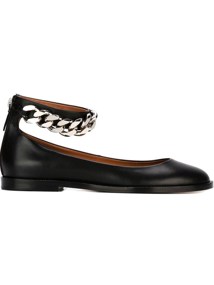 Givenchy Chain Ankle Strap Ballerinas