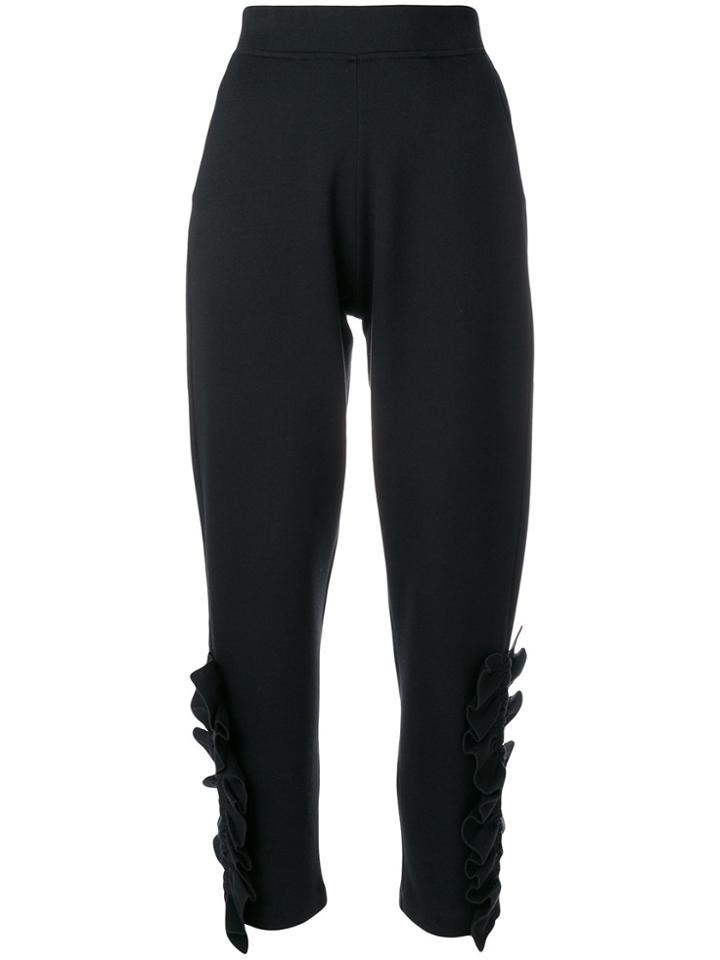 Stella Mccartney Frilled Knit Trousers - Black